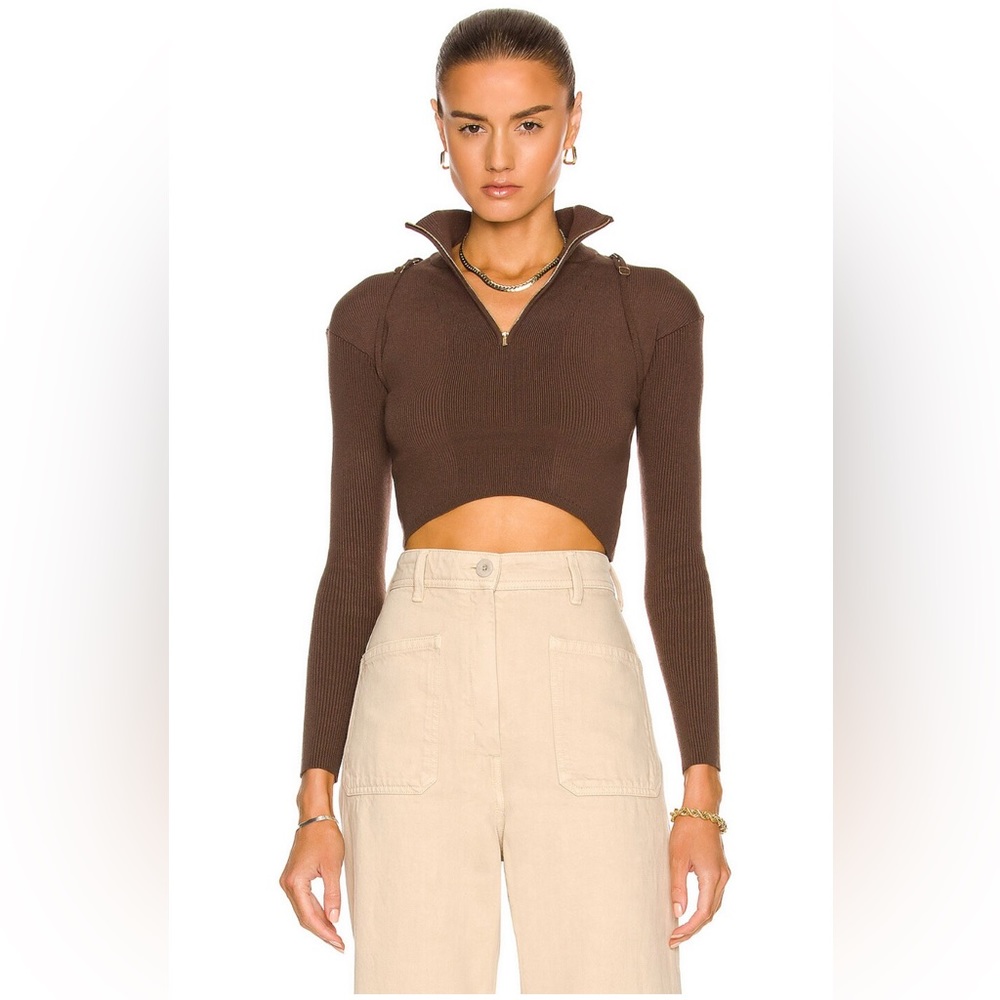 JACQUEMUS Brown 'La Maille Bormio' Turtleneck